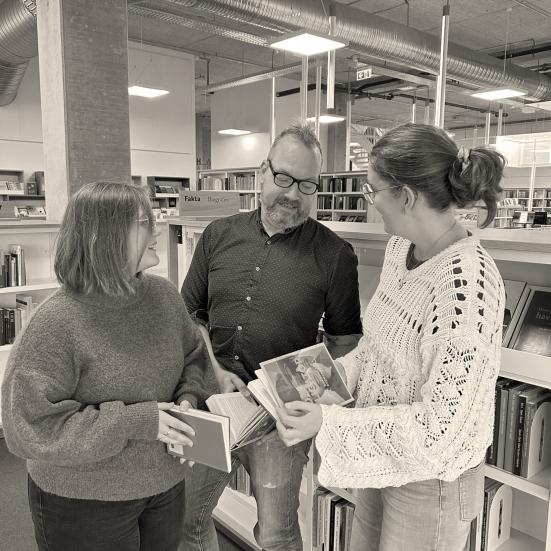 Portrætter af Kimmie Haahr Hansen, Claus Jacobsen og Frederikke Wiinholt
