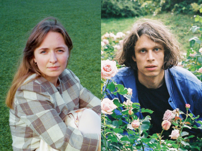 Todelt billede: Til venstre ses forfatter Christine Kærulv og til højre ses forfatter Johan Feierskov