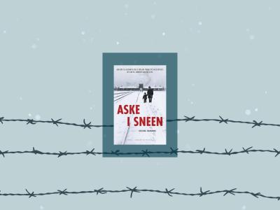 Bogforsiden med illustrationer af pigtråd og snefald.