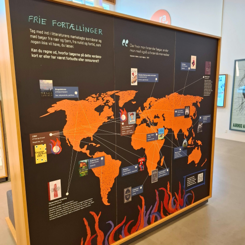 Verdenskort med "forbudte" bøger