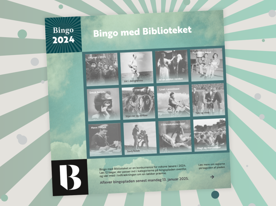 Bingo med Biblioteket 2024 bingoplade