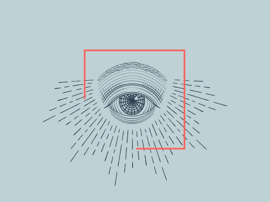 Illustration af illuminati-agtigt øje